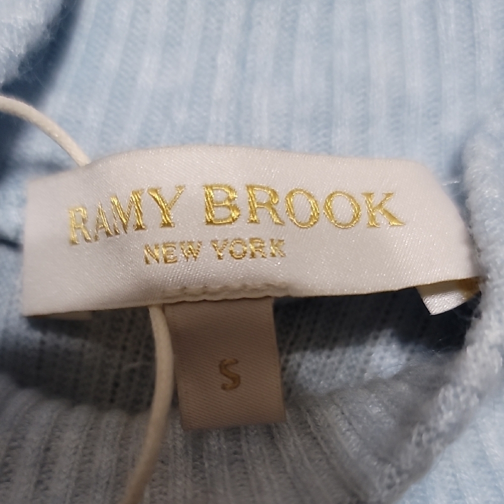 Ramy Brook Ximena Sleeveless Asymmetrical Dress in Soft Blue - Picture 3 of 9